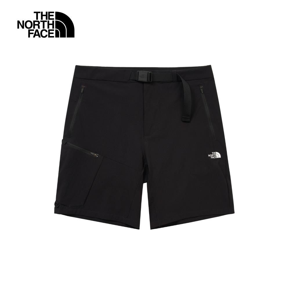 The North Face北面男款黑色吸濕排汗涼感短褲｜87W44H0