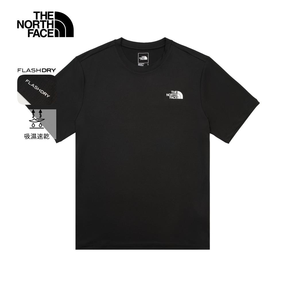 The North Face北面男款黑色吸濕排汗短袖T恤｜8DG6JK3