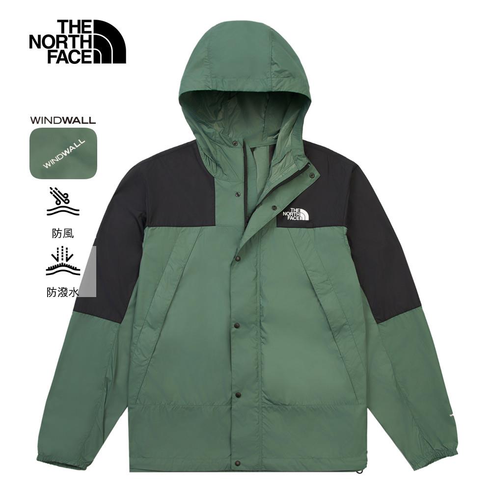 The North Face北面男款綠色WindWall防風外套｜8DGDLFW