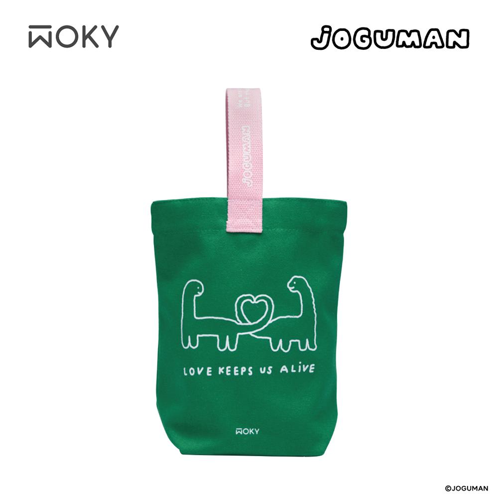 【WOKY沃廚】帆布袋愛的存在(綠)(WOKY Meets JOGUMAN)