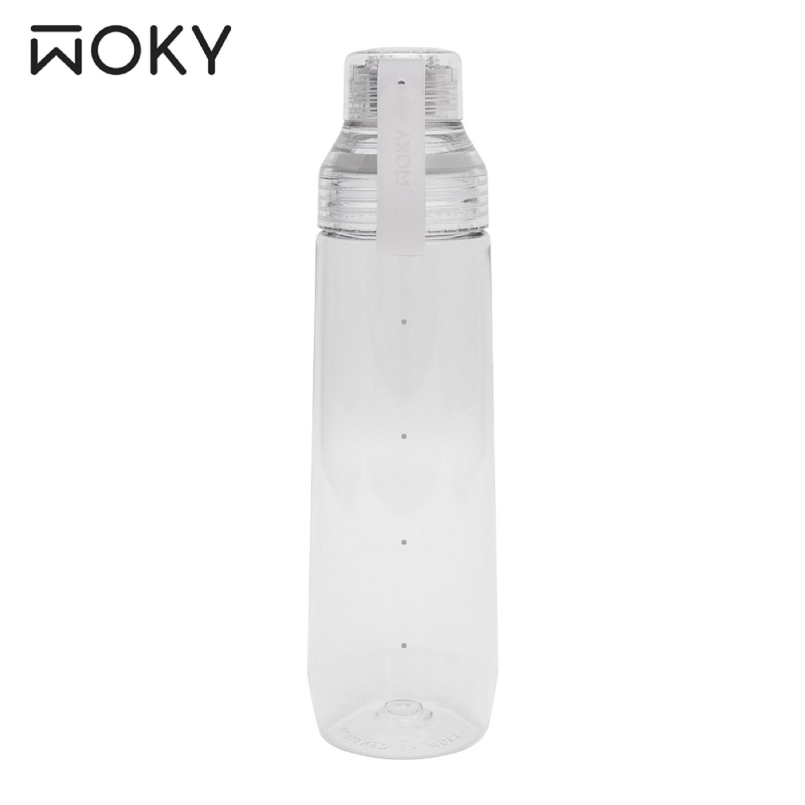 【WOKY沃廚】ECOZEN透明瓶-全透(800ml附彈跳粗吸管)