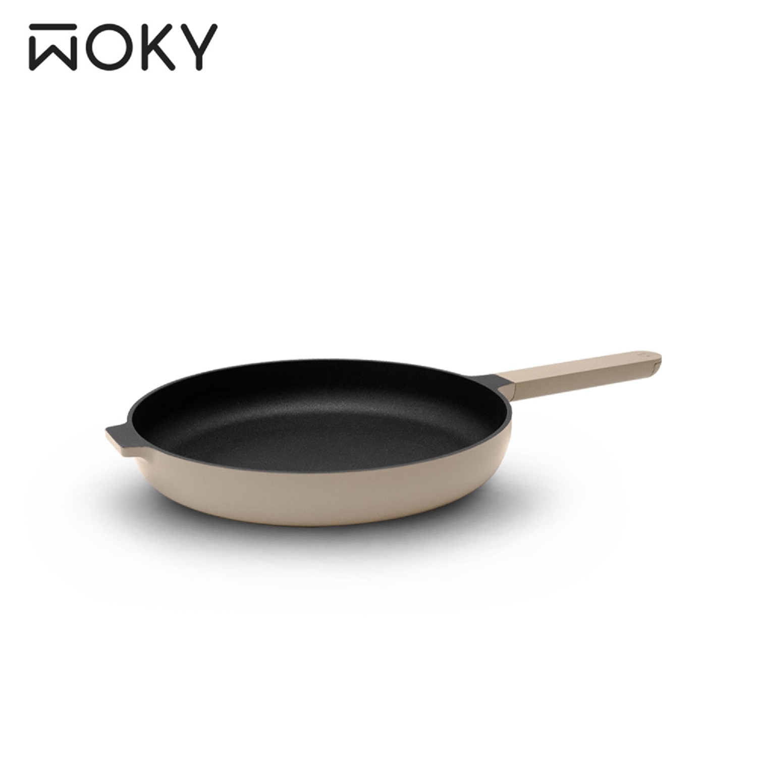 【WOKY沃廚】哈哈鍋26CM不沾鍋-奶茶色(1組)
