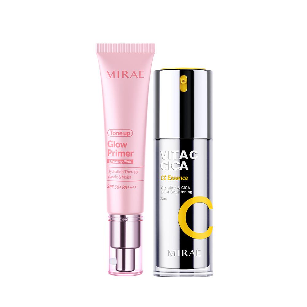 【未來美】超級雙C美白淡斑精華+ Ai發光霜SPF50+PA++++抗曬抗汗(亮顏粉/煥顏紫) ★多規格