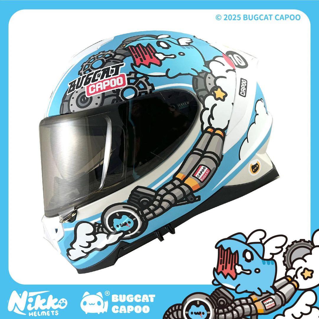 【送咖波一番賞刮刮卡】NIKKO N806 2025年咖波聯名款 急速咖波 經典咖波藍 消光 全罩式安全帽