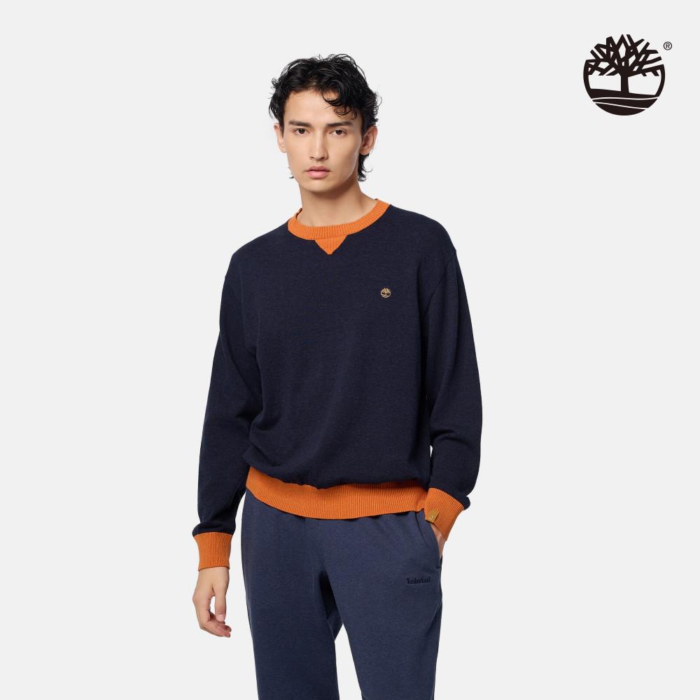 【限店販售】Timberland 東京設計系列深藍色長袖圓領上衣|A6J33A2W