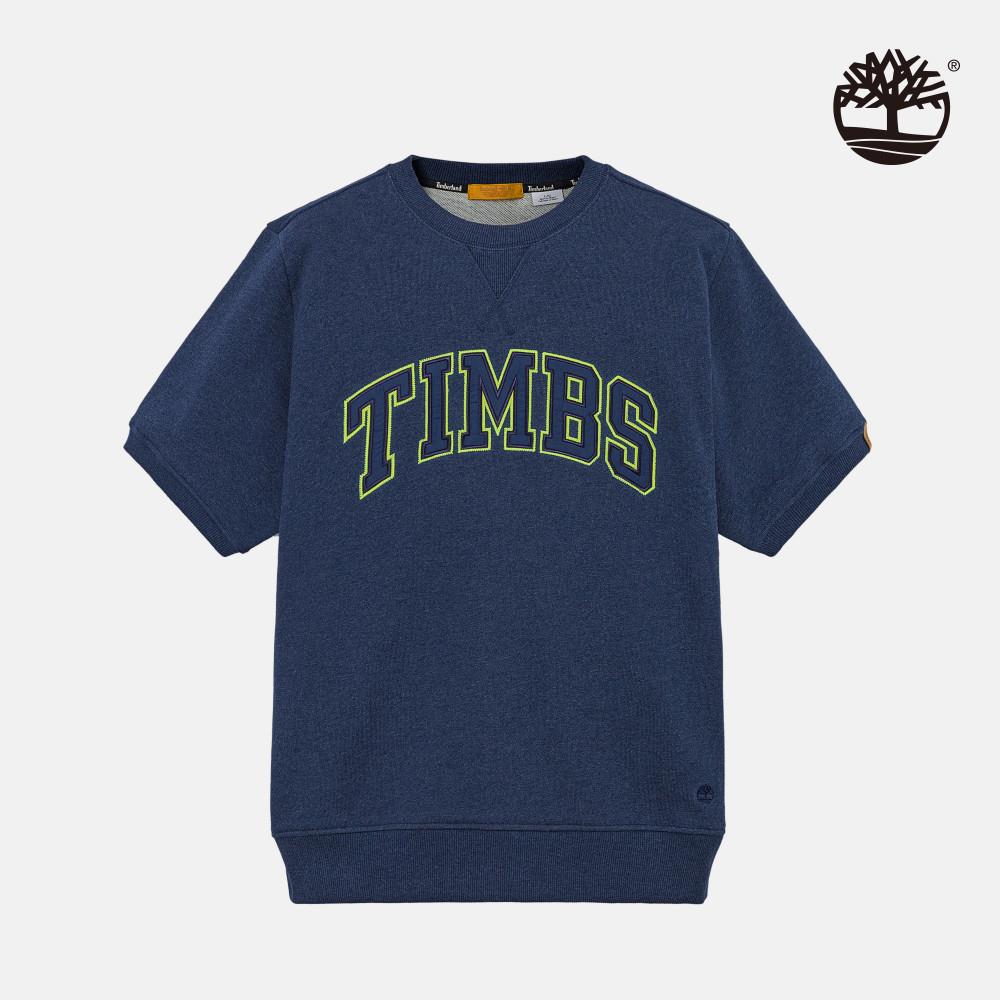 【限店販售】Timberland 東京設計系列深藍色五分袖上衣|A6J3QA2W