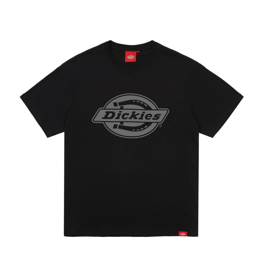 Dickies男女款黑色純棉胸前大尺寸品牌Logo休閒短袖T恤|DK0A88MEBLK