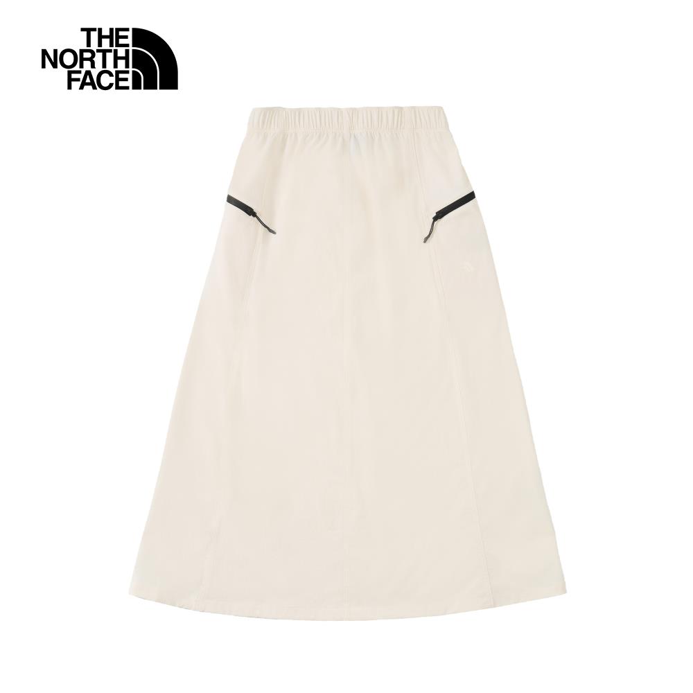 The North Face北面女款米白色DWR防潑水長裙｜8DGTQLI