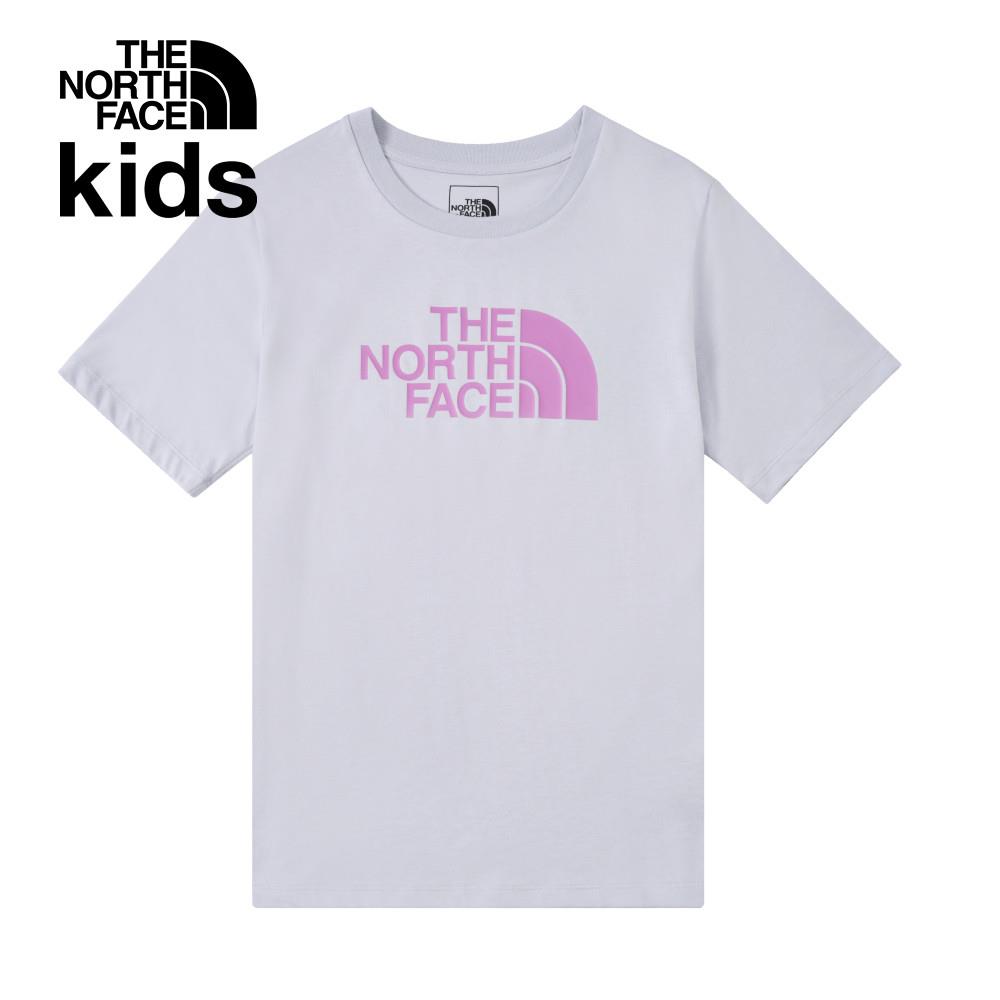 The North Face北面兒童灰色純棉經典品牌印花短袖T恤｜8DCP0TI