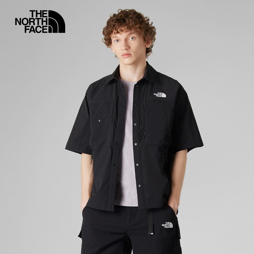 The North Face北面UE男款黑色吸濕排汗短袖襯衫|8CKCJK3