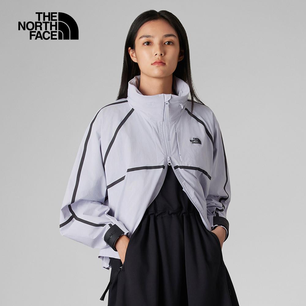 The North Face北面UE女款灰色DWR防潑水可調節收納連帽防風外套｜8CJ60TI