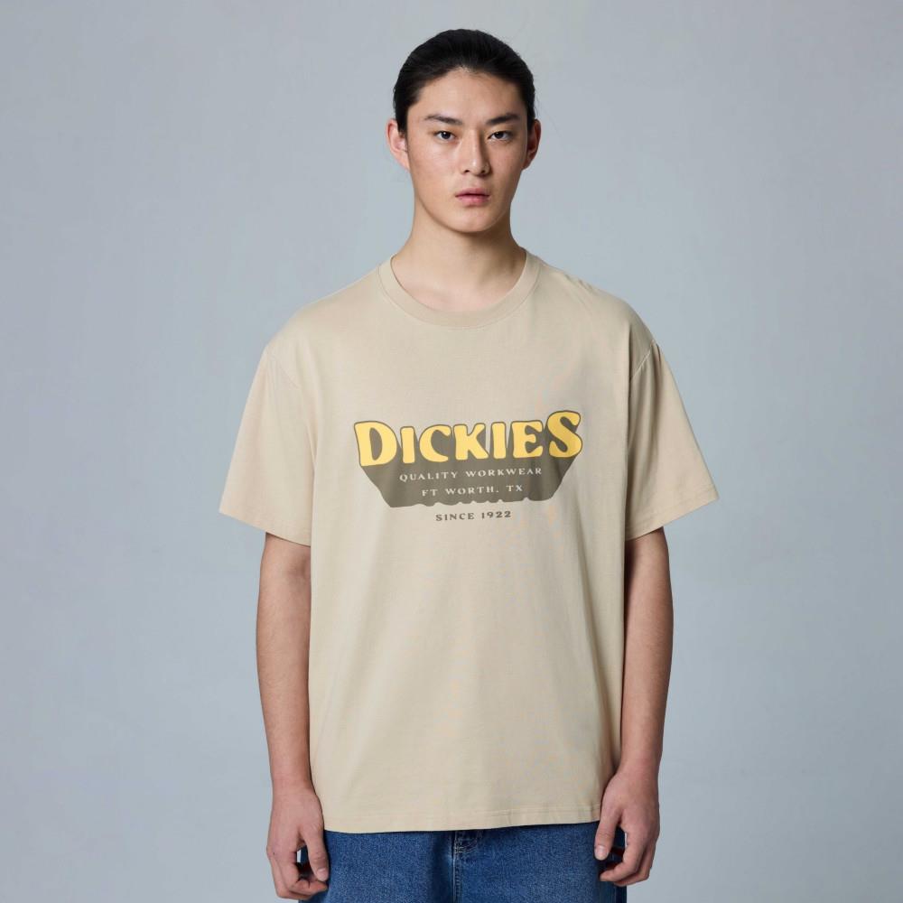 Dickies男女款愛爾蘭白純棉胸前品牌圖案印花設計休閒短袖T恤|DK0A889OF95