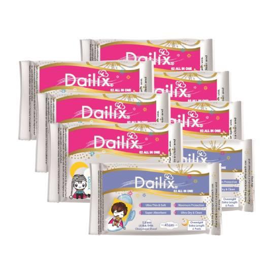 優惠價【Dailix】532衛生棉-夜用6+超長2 抑菌抗敏淨味超乾爽透氣(吸血鬼娃娃版)