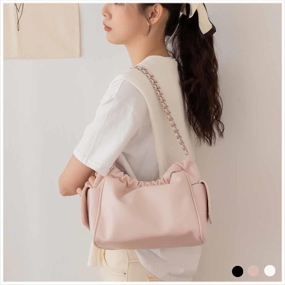 天藍小舖-甜美日常束口鍊條肩背包-共3色-$490【A15153084】