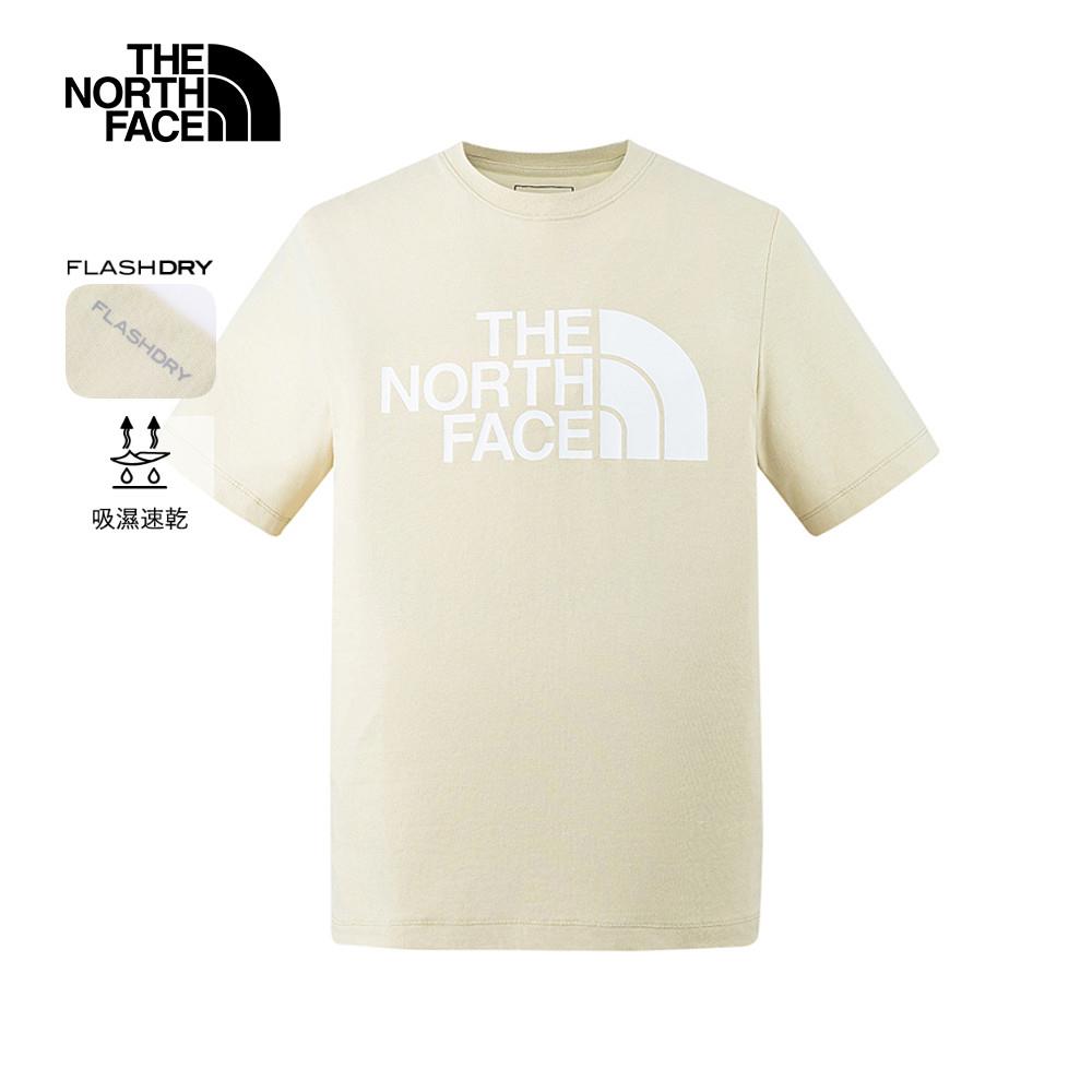 The North Face北面男款米色吸濕排汗短袖T恤｜88GY3X4
