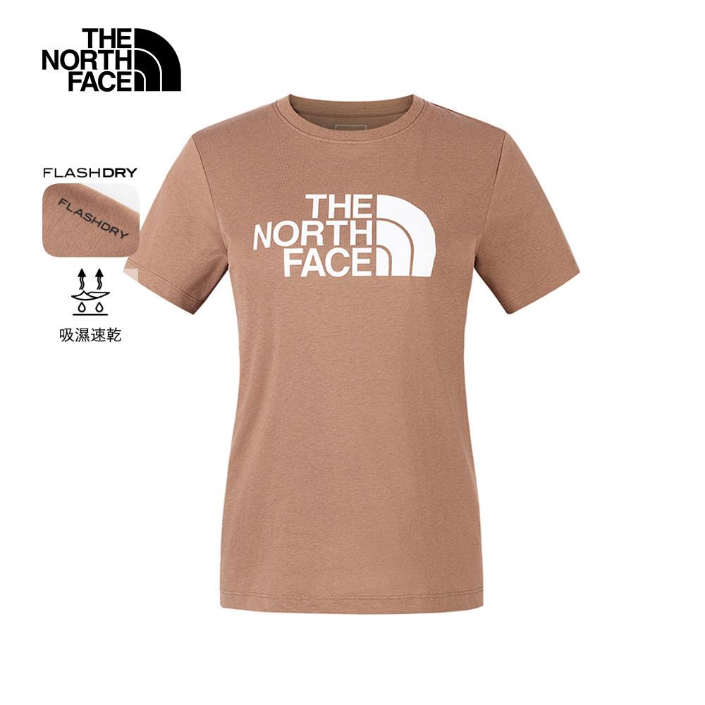 The North Face北面女款棕色吸濕排汗短袖T恤｜8CK96IH