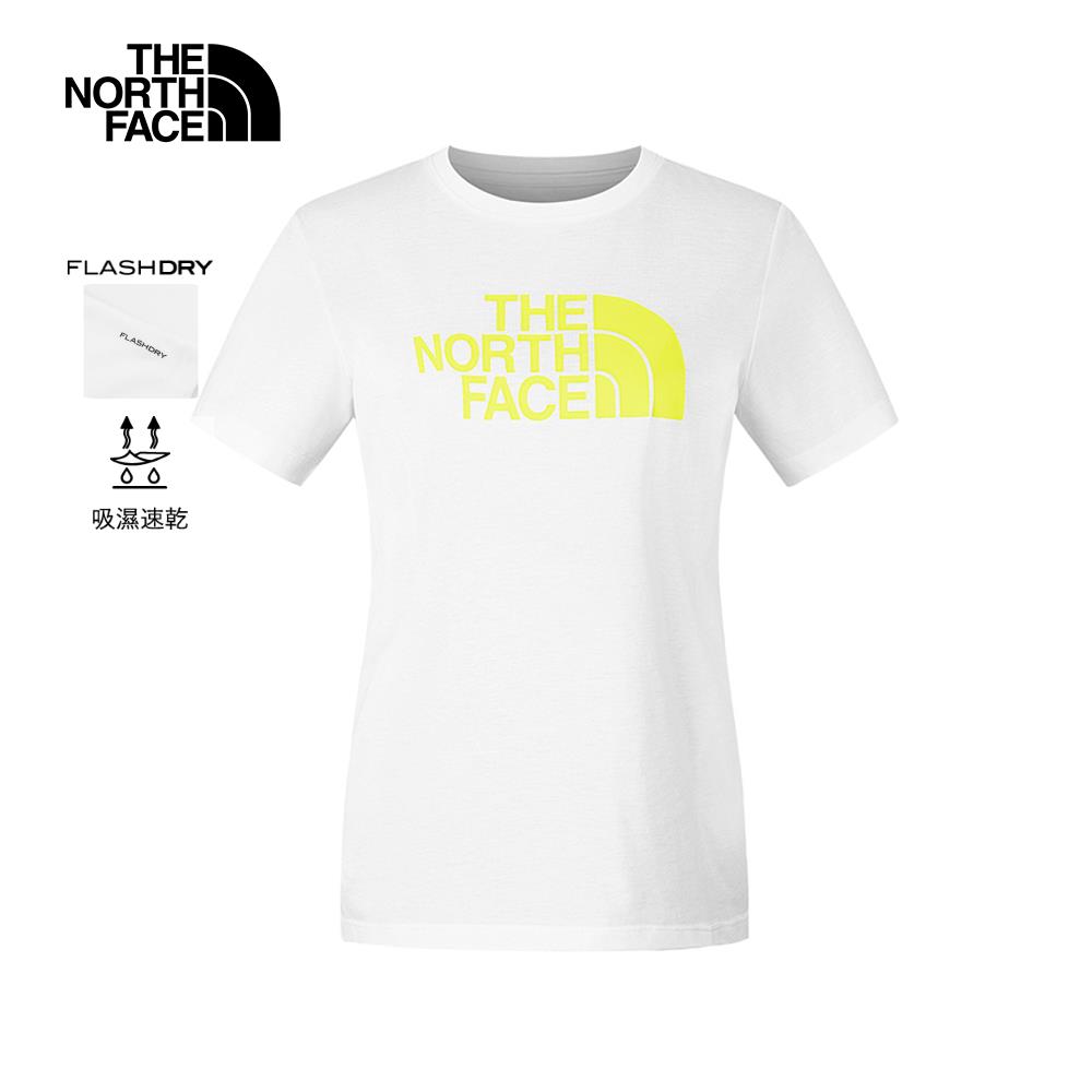 The North Face北面女款白色吸濕排汗短袖T恤｜8CK9FN4