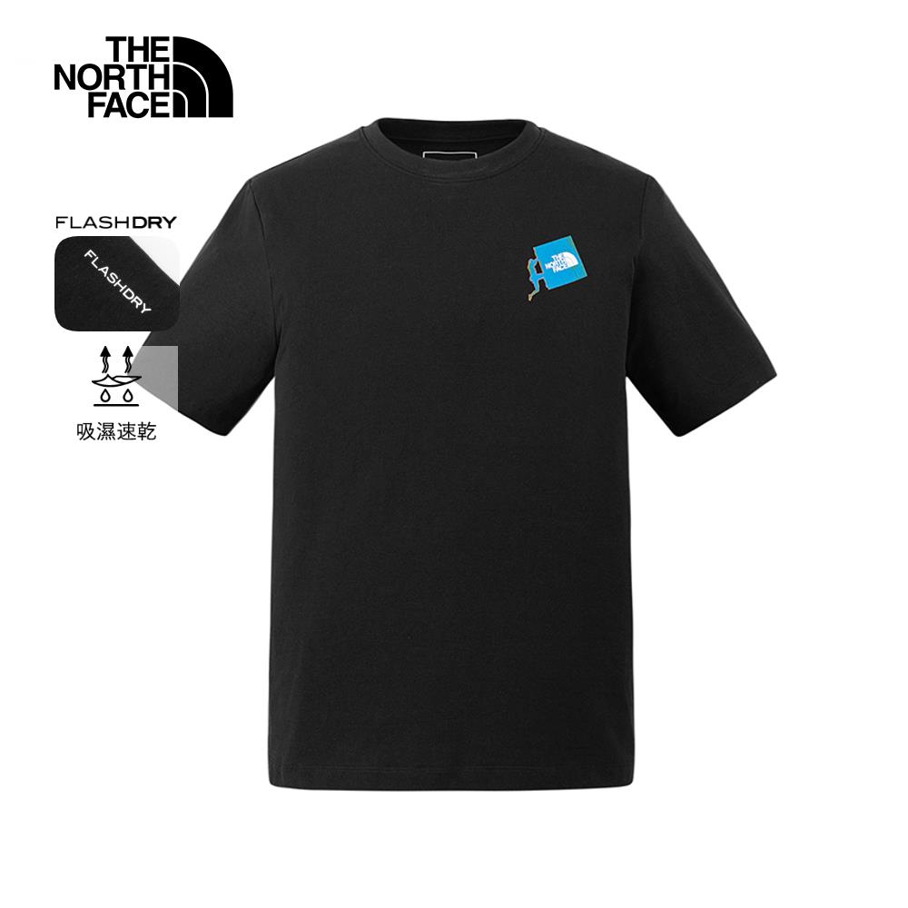 ❤️情侶款推薦❤️The North Face北面男款黑色吸濕排汗短袖T恤｜8D7CJK3