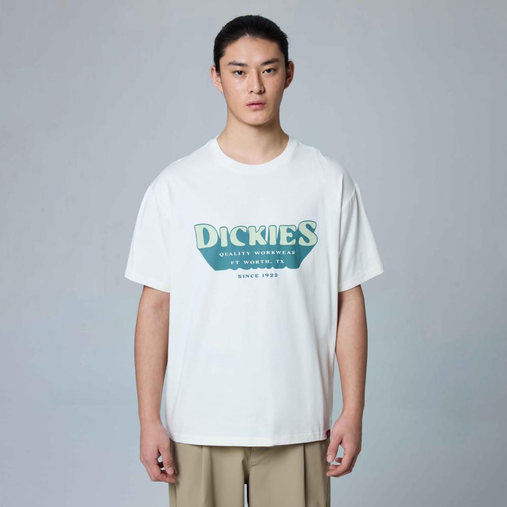 Dickies男女款米白色純棉胸前品牌圖案印花設計休閒短袖T恤|DK0A889OC48