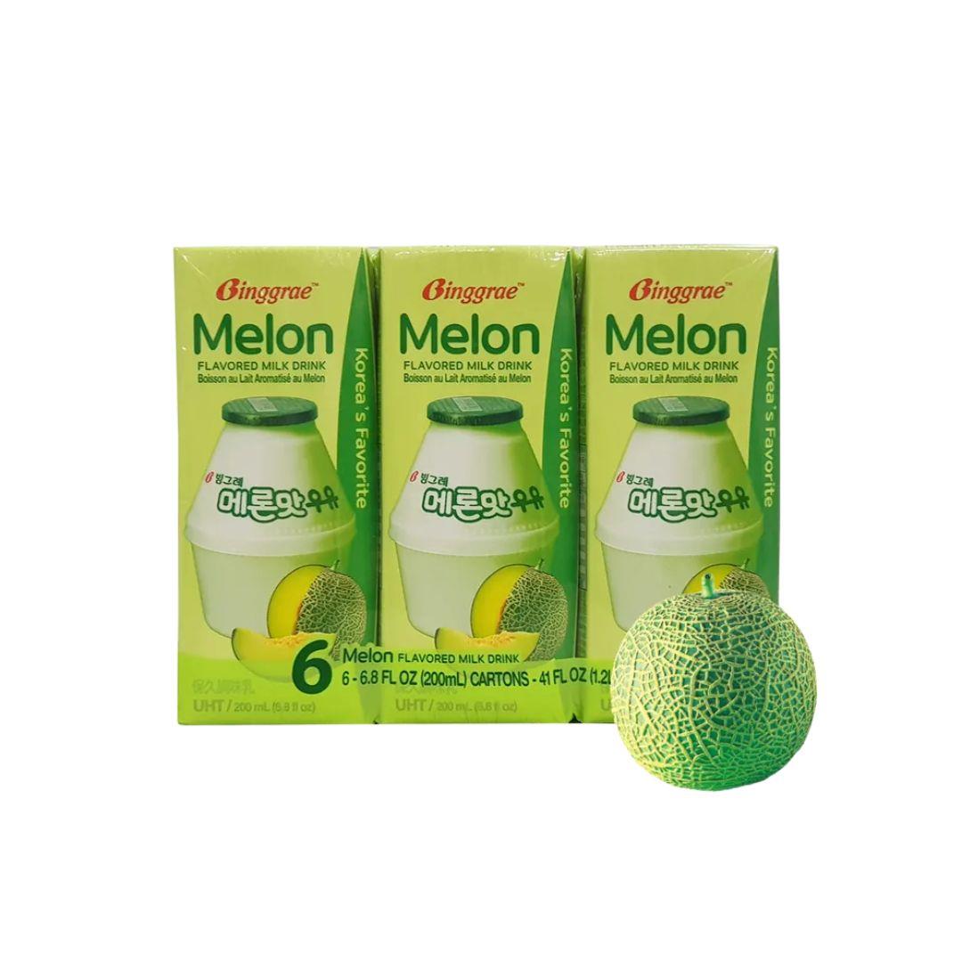 Binggrae哈密瓜牛奶200ml/6入(鮮時配)