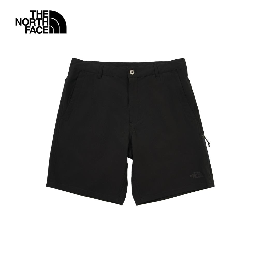 The North Face北面男款黑色舒適透氣休閒短褲｜8EYD4H0