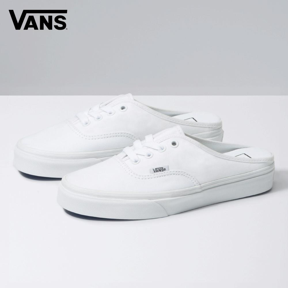Vans UA Authentic Mule 男女款白色懶人拖鞋