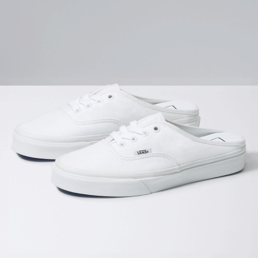 Vans UA Authentic Mule 男女款白色懶人拖鞋