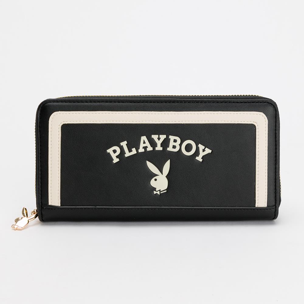 PLAYBOY-拉鏈長夾 Emblem系列 - 黑色(532-5711-09-3)
