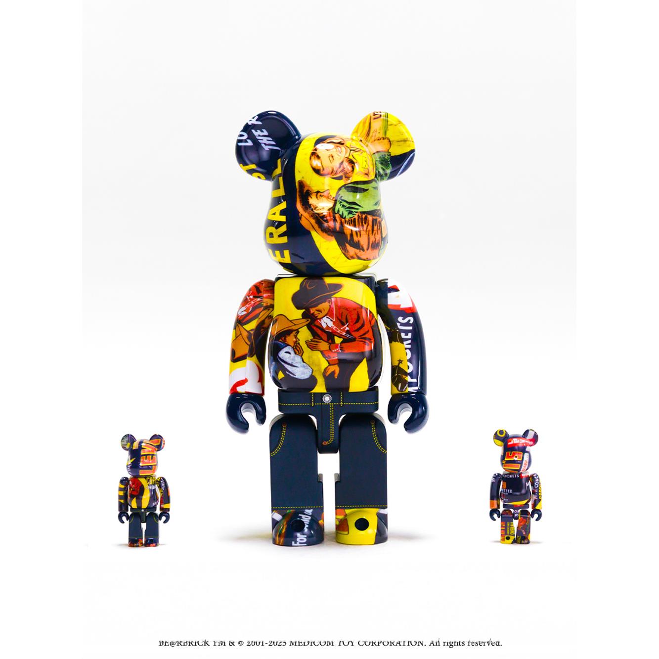 Levi’s® x BE@BRICK 庫柏力克熊聯名限定限量 400% & 100% / 經典廣告Banner圖案