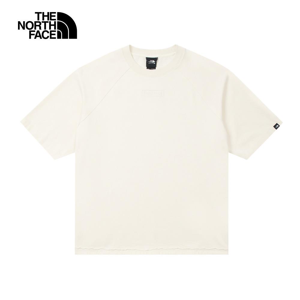 The North Face北面UE男款米白色純棉舒適短袖T恤｜8BTMQLI