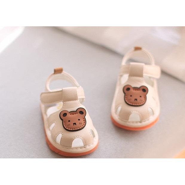 【NikoKids】學步鞋/涼鞋/造型涼鞋/(NK709)叫叫鞋/啾啾鞋/米色
