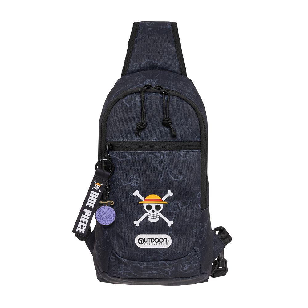 【OUTDOOR】ONE PIECE航海王魯夫單肩包-黑色 ODOP24M02BK
