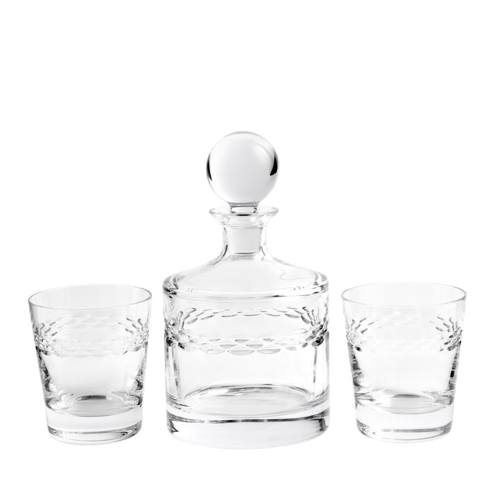 Wedgwood尼歐水晶威士忌對杯+醒酒器組