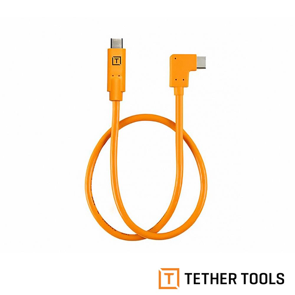 【TETHER TOOLS】CUCRTC1-ORG USB-C 轉 USB-C 直角傳輸線 50CM 公司貨