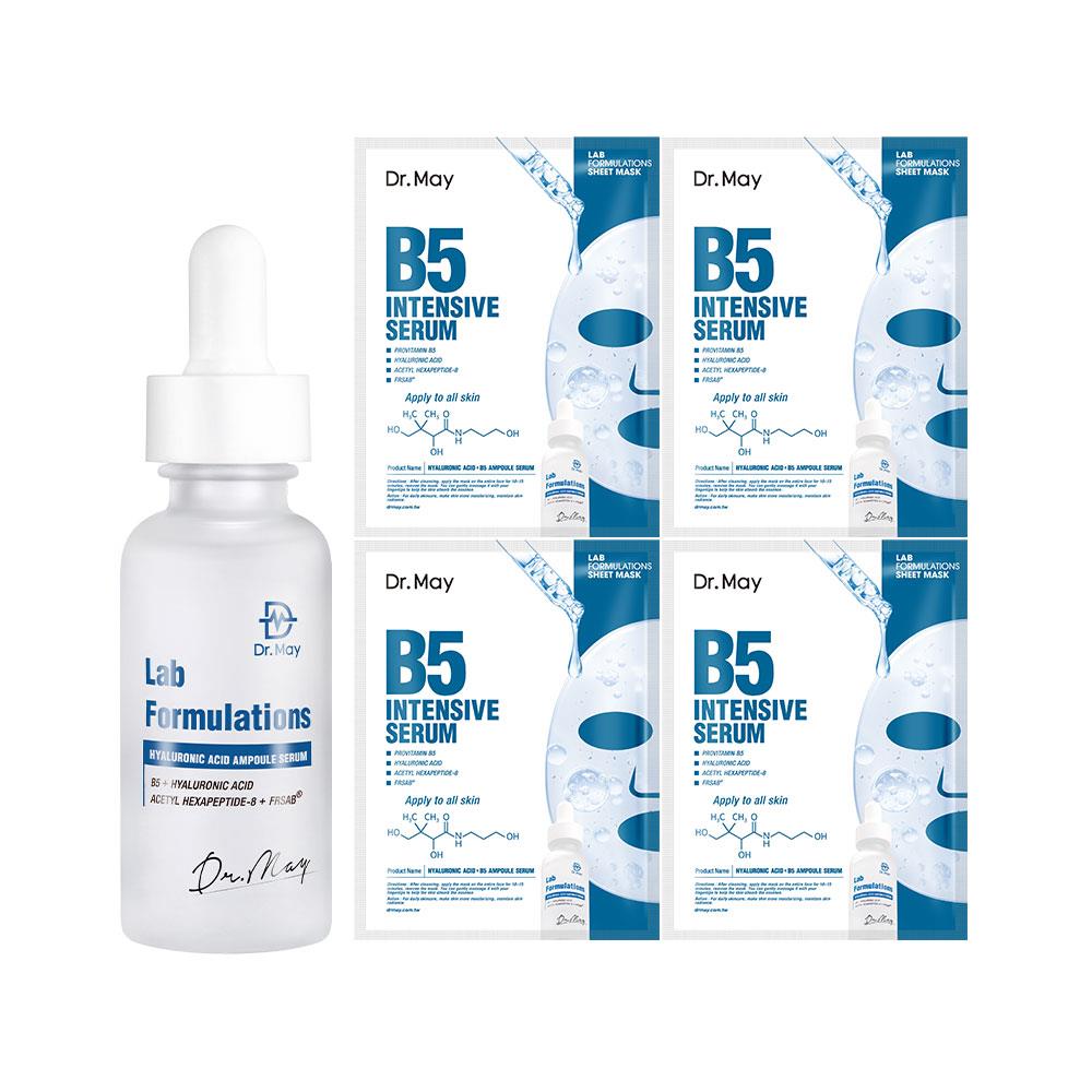 【Dr. May】美博士B5HA保濕新客推薦組-玻尿酸保濕精華(30ml)+玻尿酸保濕面膜(4片/盒)