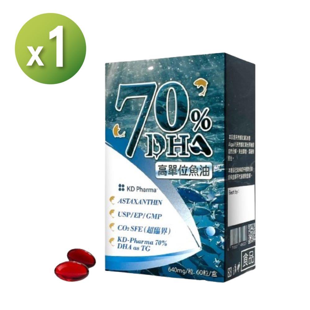 【海外】魚油70%DHA (60粒/盒) 1入組