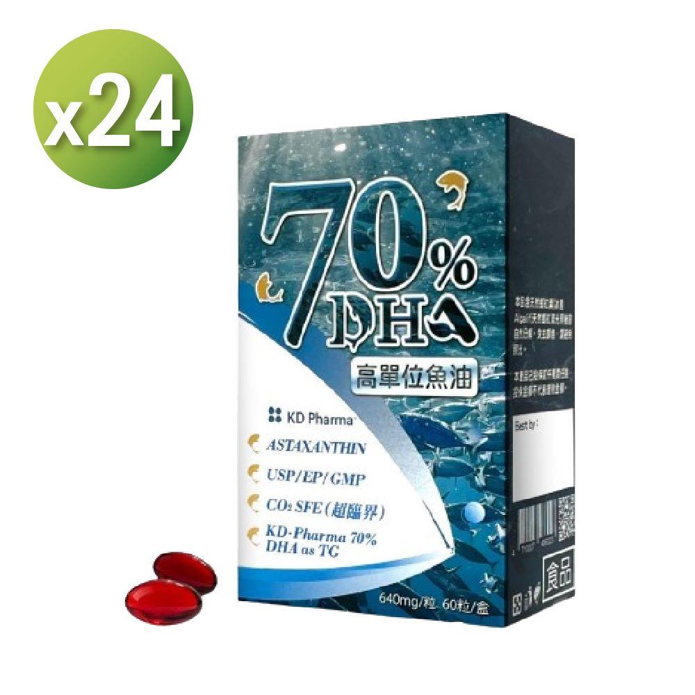 【海外】魚油70%DHA (60粒/盒) 24入組