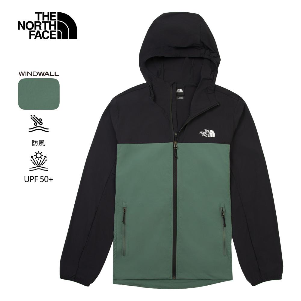 The North Face北面男款綠色UPF防曬防風外套｜87VYLFW