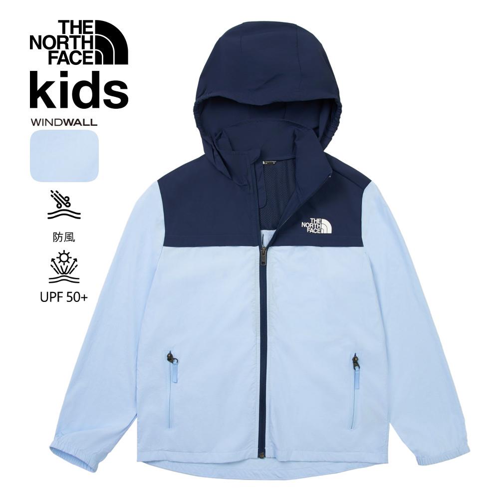 The North Face北面兒童藍色UPF防曬防風外套｜87ZEA0O