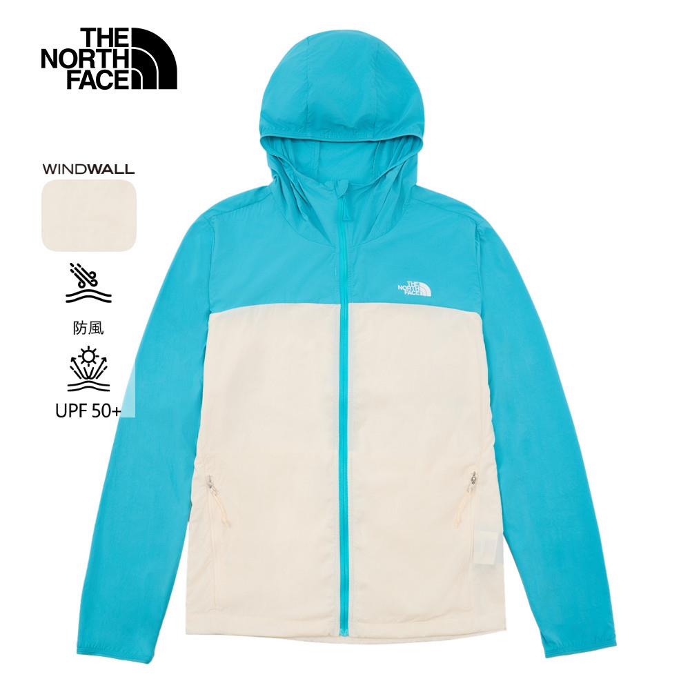 The North Face北面女款藍色UPF防曬防風外套｜8CJZAEB