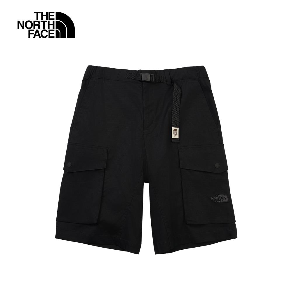 The North Face北面男款黑色DWR防潑水短褲｜8CM5JK3