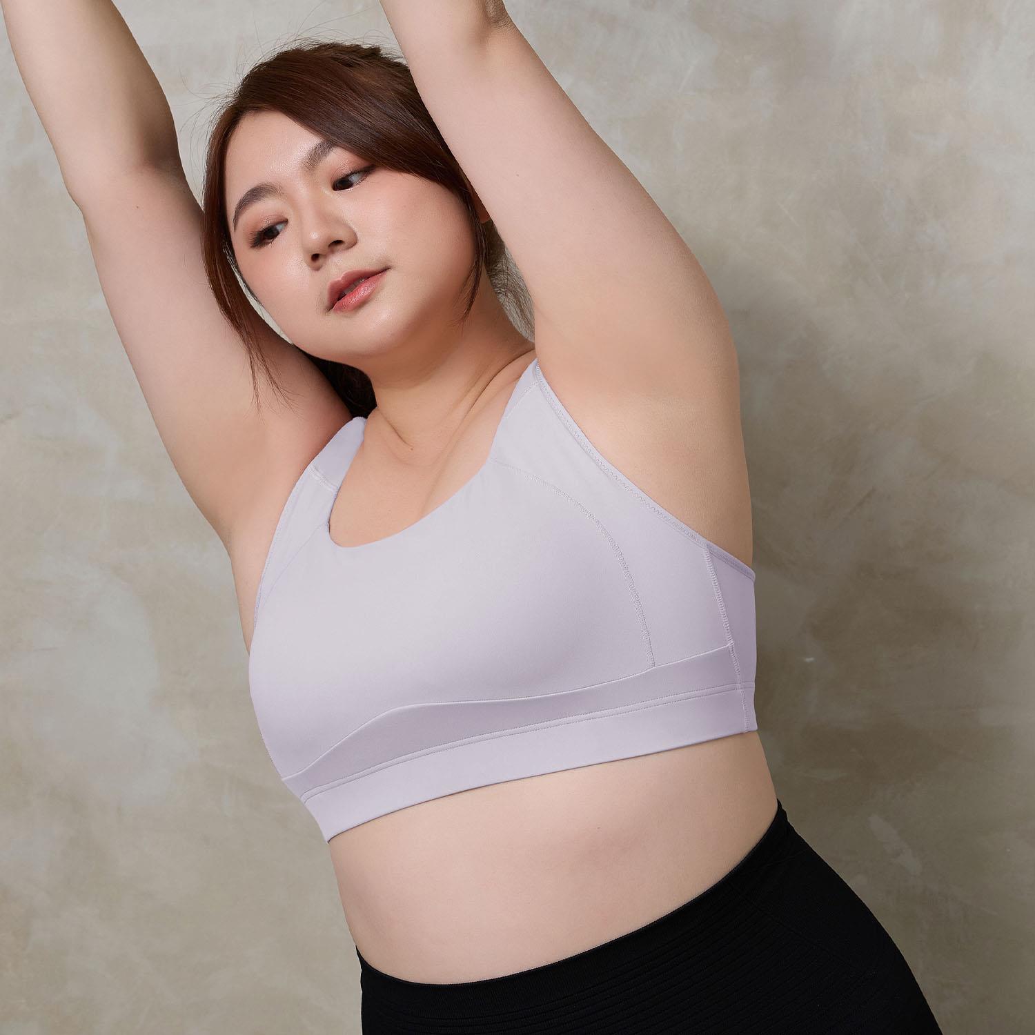 [RUN] 輕呼吸大罩杯無鋼圈運動內衣-香芋紫