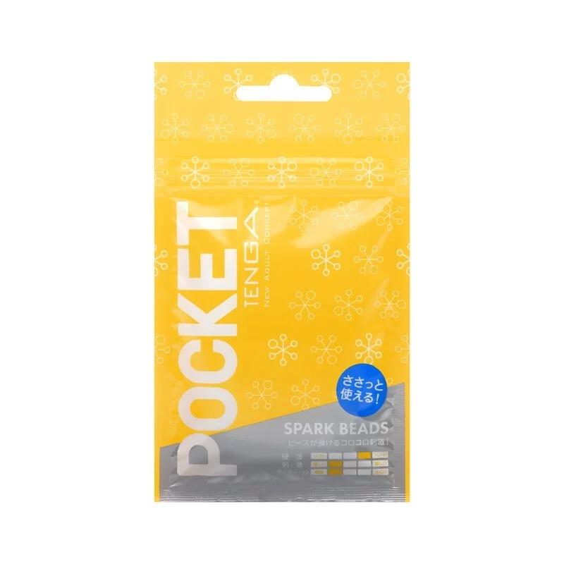 TENGA POCKET 口袋包系列自慰套 [SPARK BEADS/雪花黃] (POT-006) 飛機杯