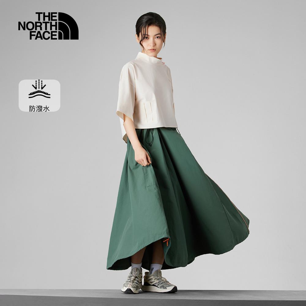 The North Face北面UE女款米白色DWR防潑水短袖上衣｜8DHHQLI