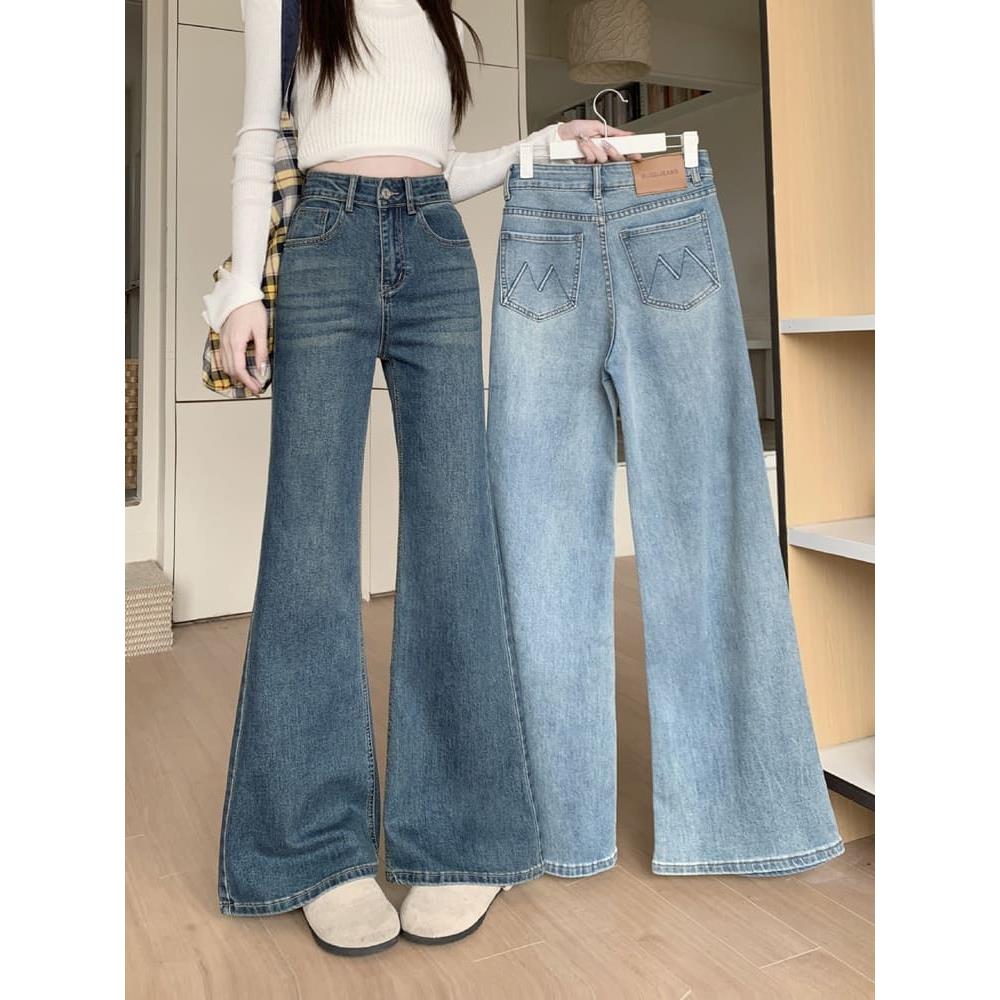 【missy shop】美腿定律彈力牛仔喇叭褲-75825
