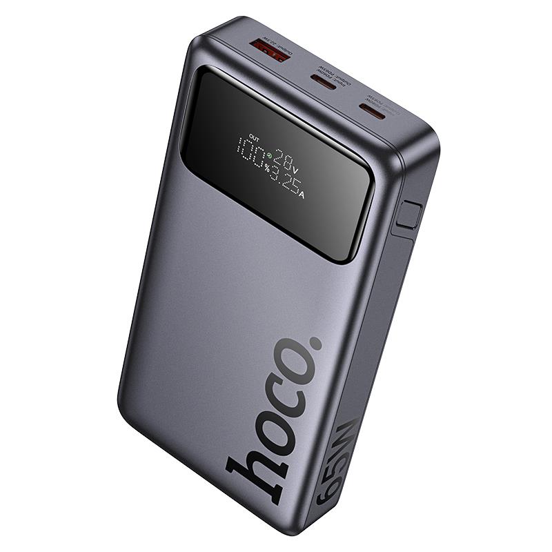 【hoco.酷瘋】(25000mAh) Q40 霸訊PD65W數顯移動電源 (錆色)