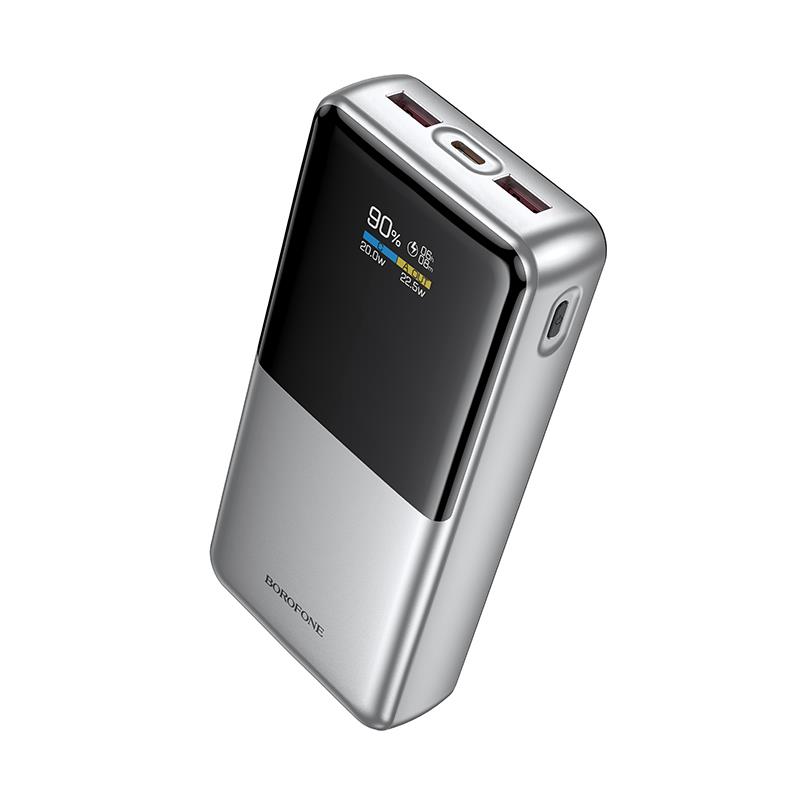 【Borofone 】(20000mAh)BJ75A 眾影22.5W+PD20W全相容屏顯移動電源  (銀色)