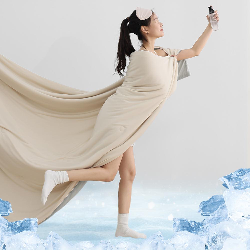 ICE BABY冰寶貝 / 極凍涼感冰寶涼被(150x200cm) / 炭燒奶茶 / HOYACASA