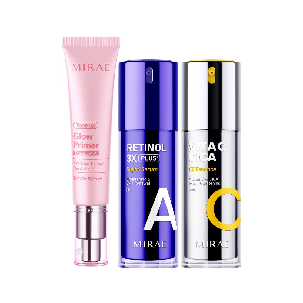 【未來美】★早C晚A★ + Ai發光霜SPF50+PA++++抗曬抗汗(亮顏粉/煥顏紫) ★多規格