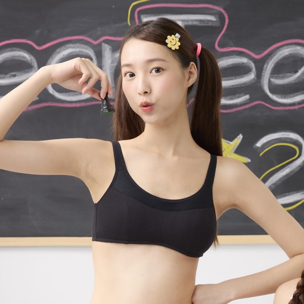 嬪婷-學生系列-ACE ICE涼爽纖維 AA70-85罩杯第二階段內衣(極簡黑) BB1632BL